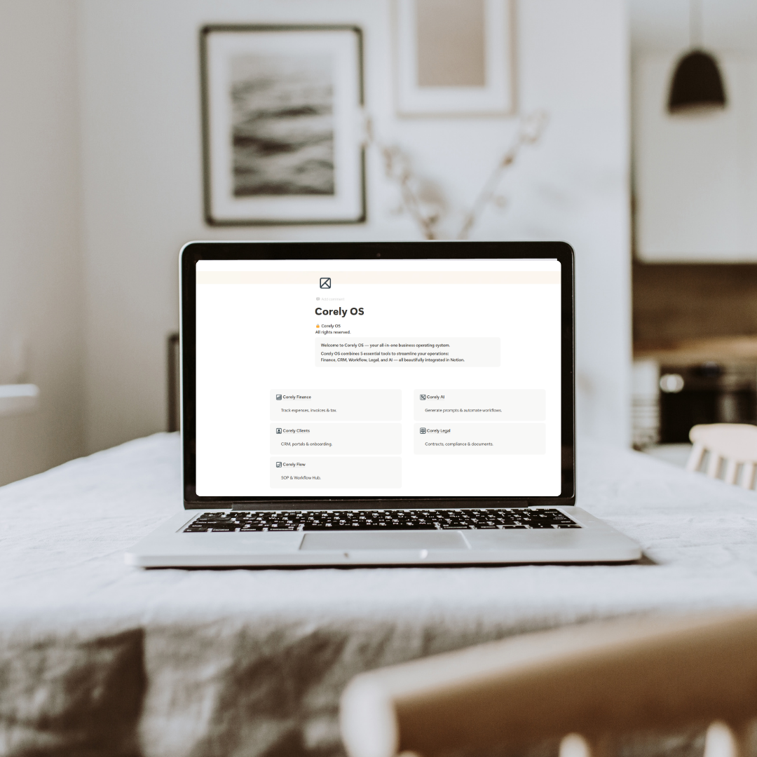 Corely Essentials — 3 Modules + Sheets