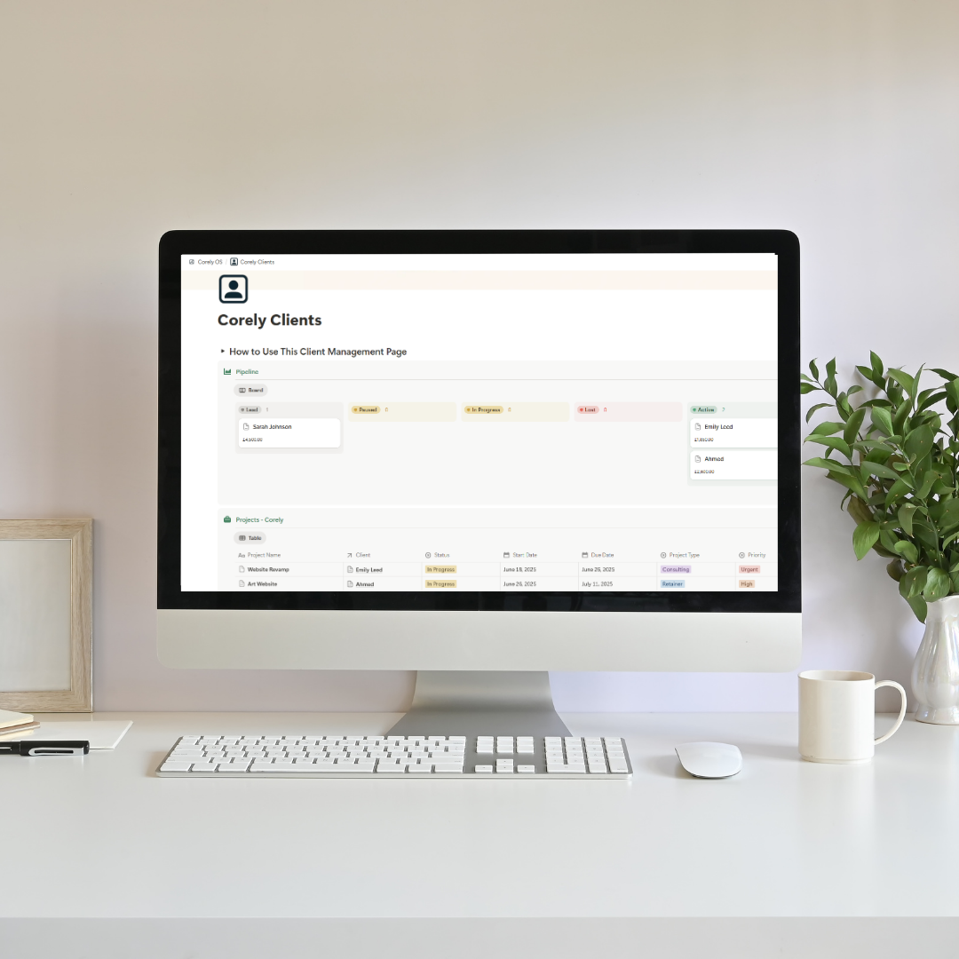 Corely Essentials — 3 Modules + Sheets